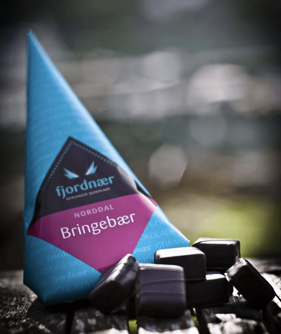Hovedbilde Geiranger sjokolade bringebær ...