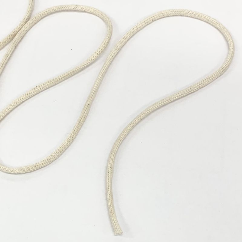 Snor 4mm naturfarget bomull øko (pr m)