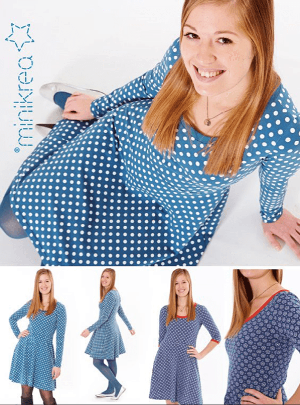 Minikrea jersey kjole 34-50 (70045)