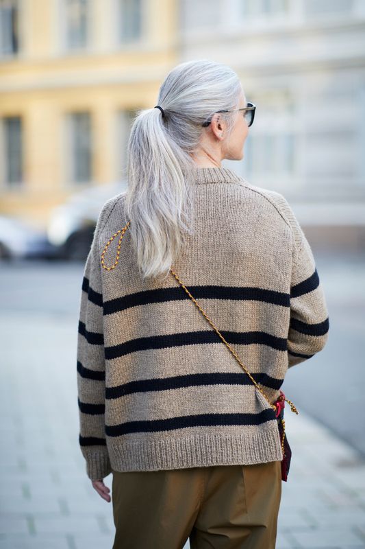 452 Uni stripegenser A garnpakke