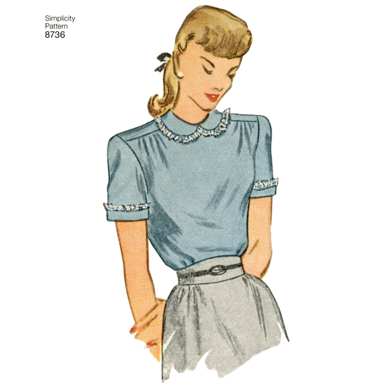 8736 vintage bluse simplicity